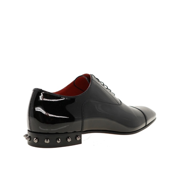Christian Louboutin So Greggo Oxford Black Patent Leather Size 10 US New - Picture 4 of 6